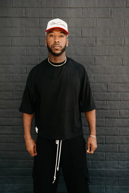 Lightweight Boxy Cropped Tee - Black