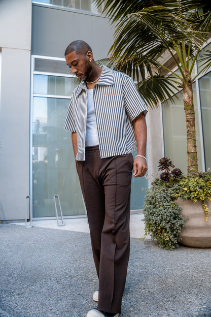 Brown- Heavy Flared Pants