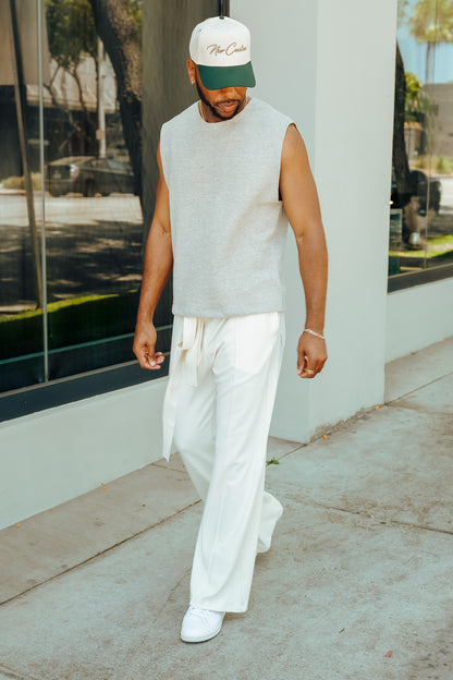 Elevated Knit Tank - Oatmeal / Grey