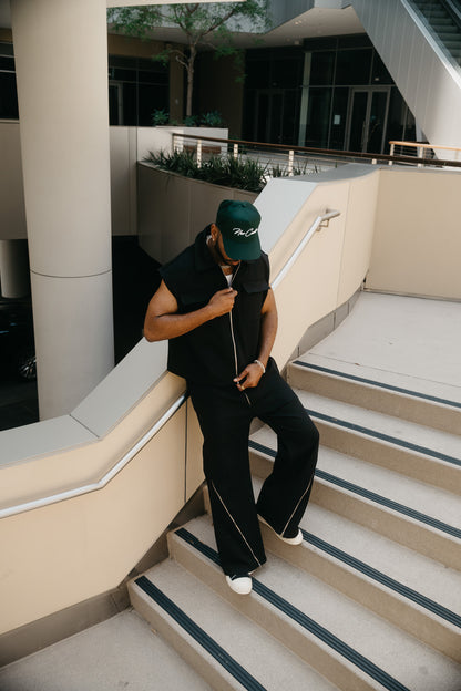 Black Denim Zip Pants 2.0
