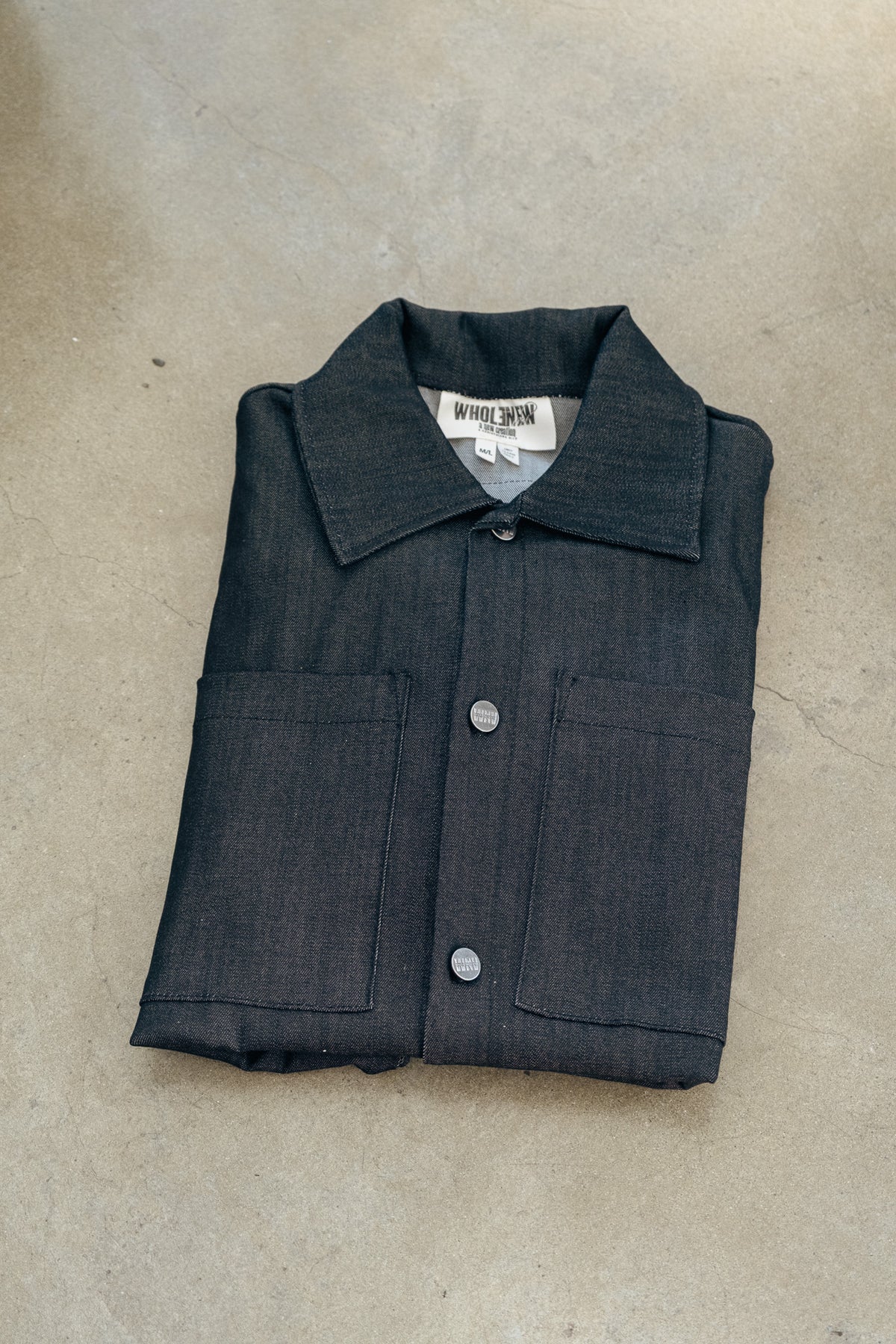 Shacket Button Up- Black Denim
