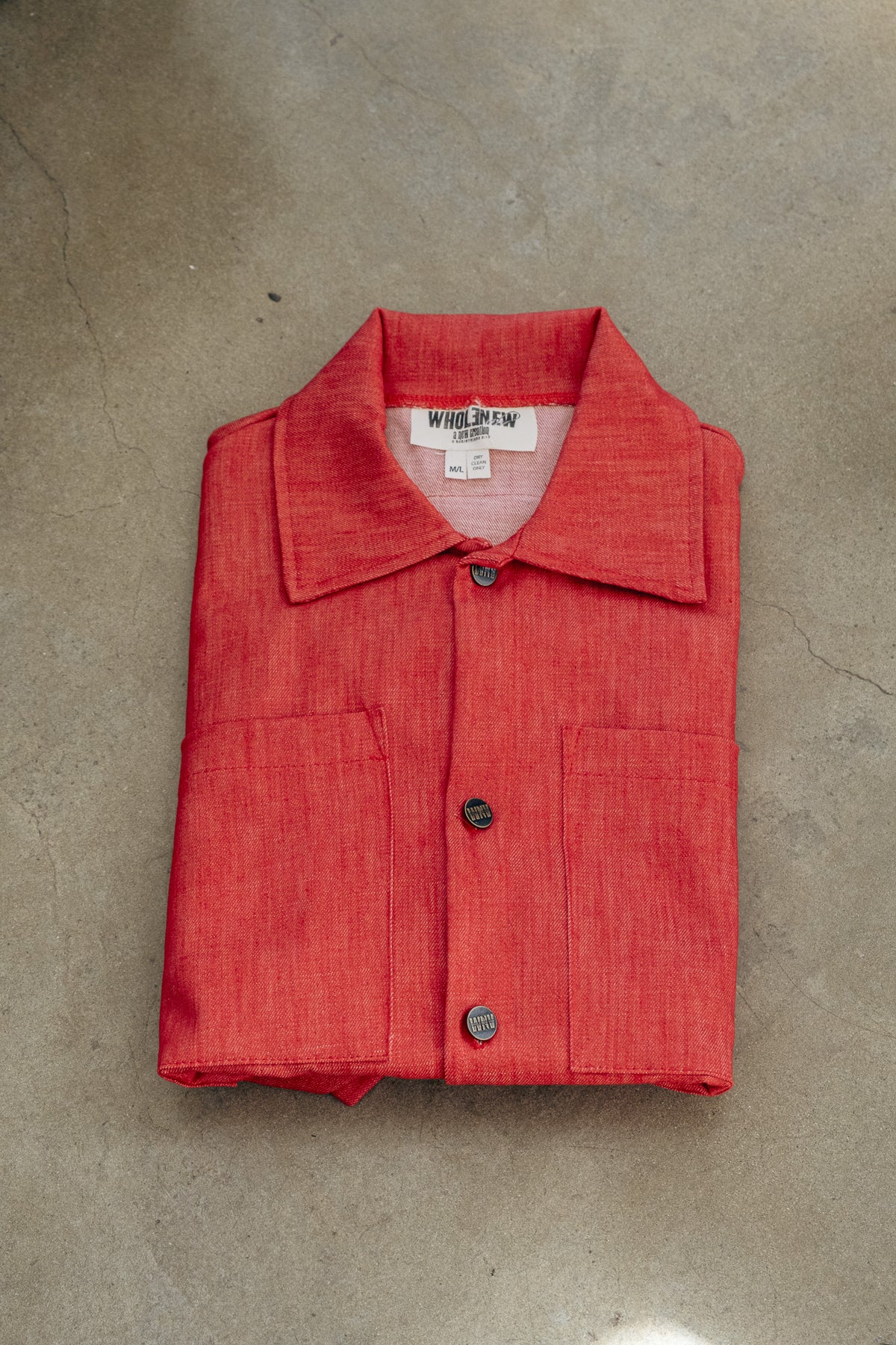 Shacket Button Up- Red Denim (limited)