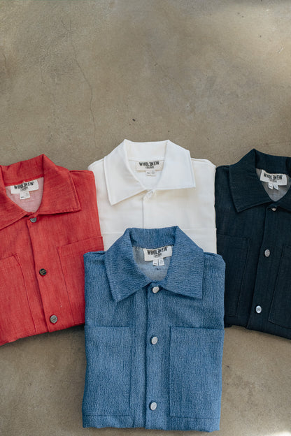 Shacket Button Up- Black Denim