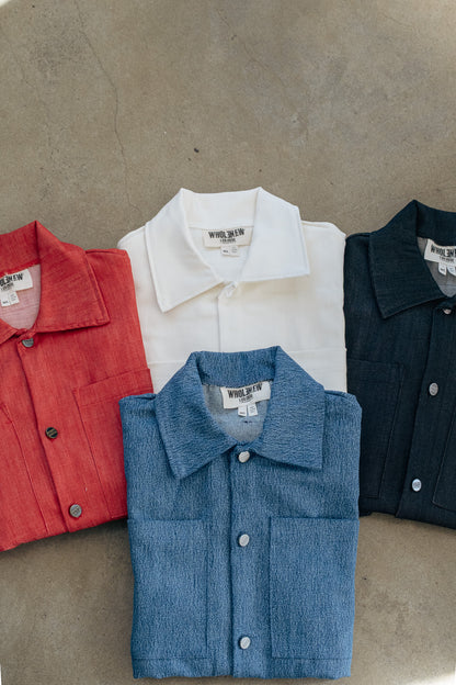 Shacket Button Up- Black Denim