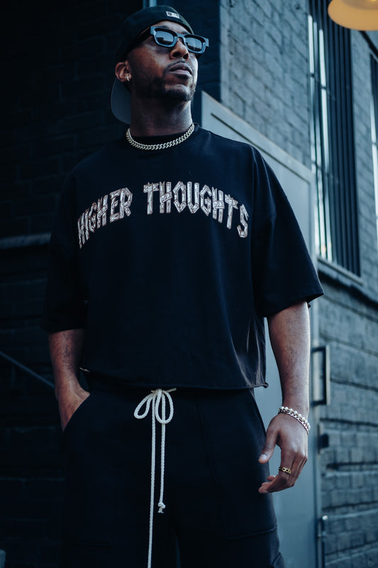 Oversized Boxy Graphic Tee - Higher Thoughts