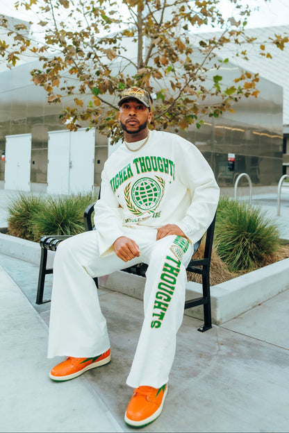 Oversized Crewneck Sweatshirt- Off White
