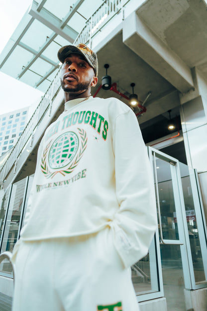 Oversized Crewneck Sweatshirt- Off White