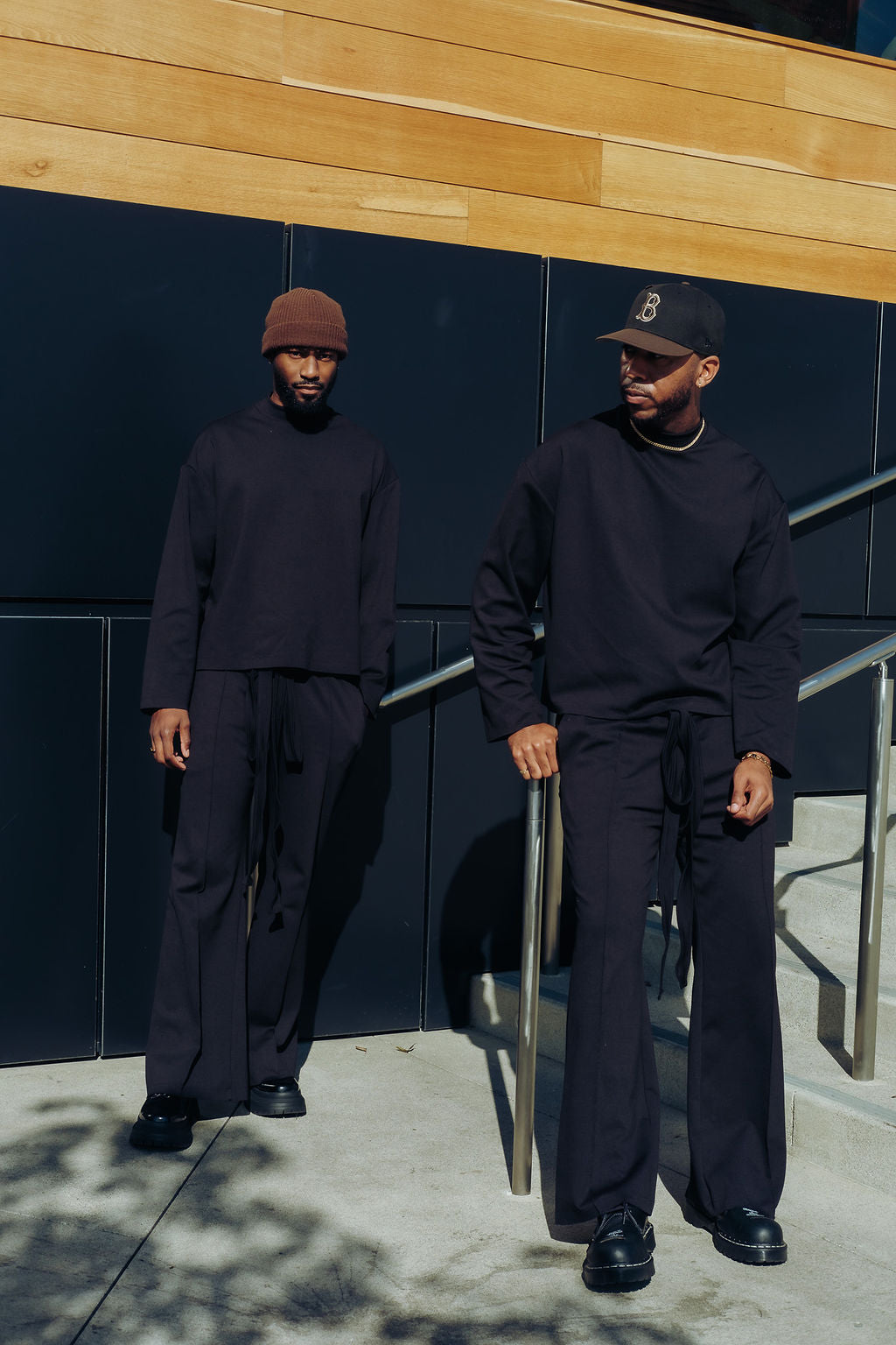 Black- Heavy Flared Pants