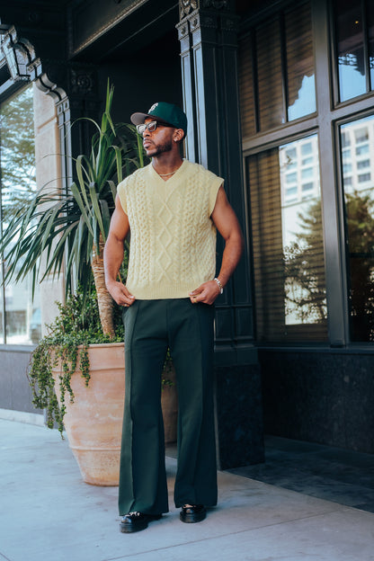 Hunter Green- Heavy Flared Pants