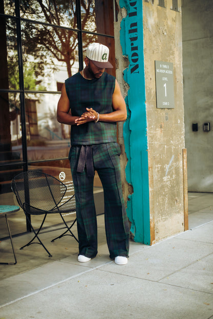 2.0 Plaid Sleeveless Tank