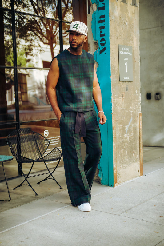 2.0 Plaid Sleeveless Tank