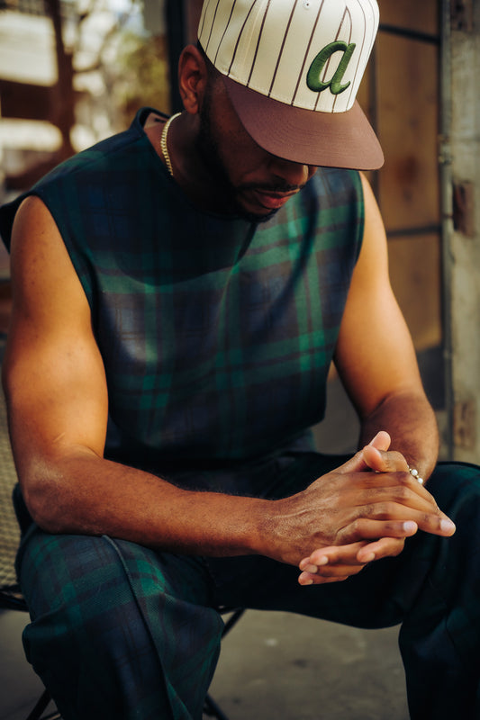 2.0 Plaid Sleeveless Tank