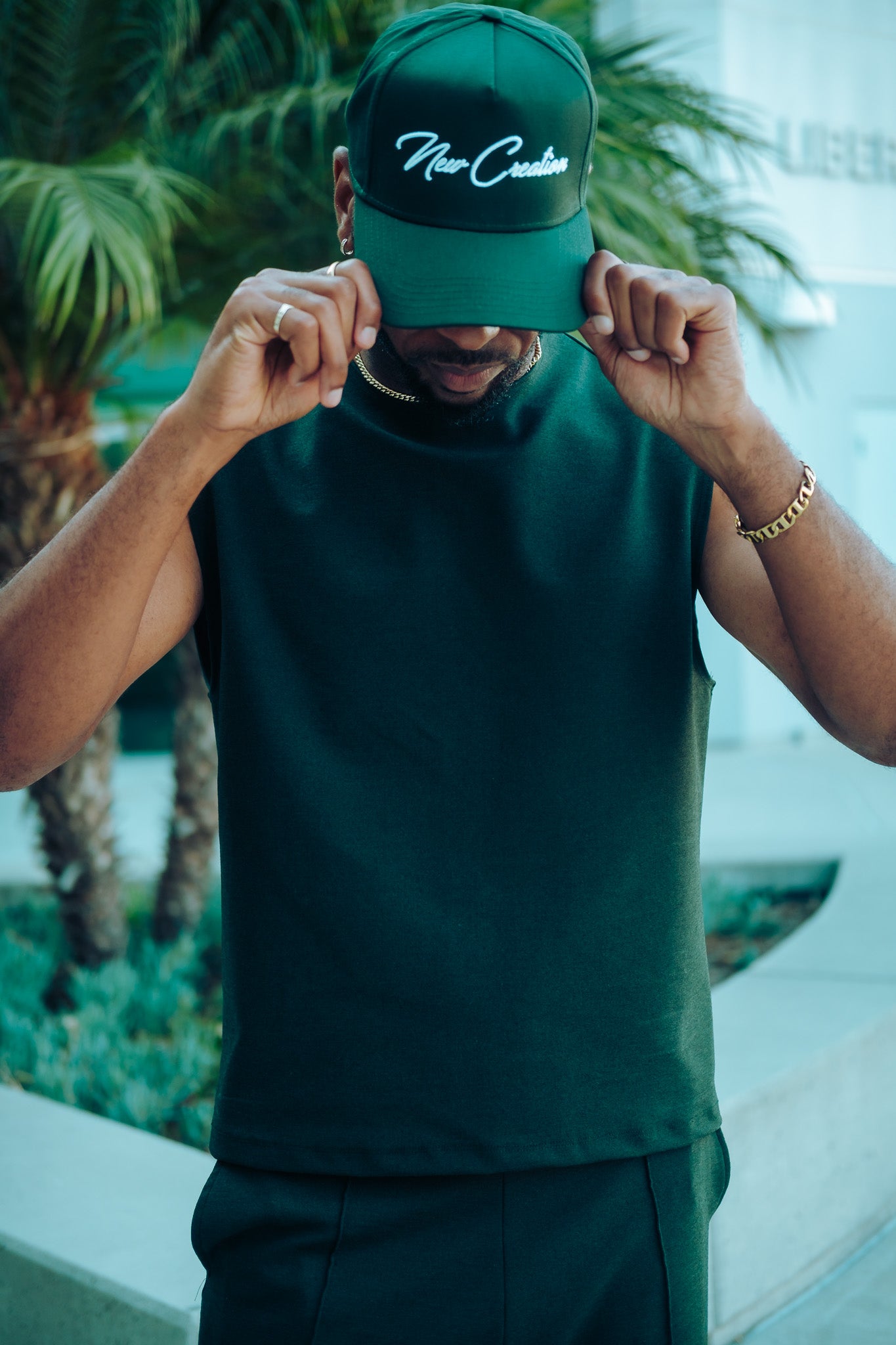 Elevated Sleeveless Tank - Hunter Green