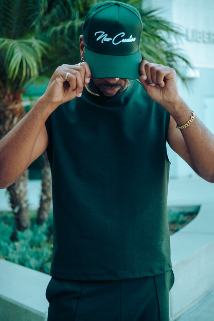 Elevated Sleeveless Tank - Hunter Green