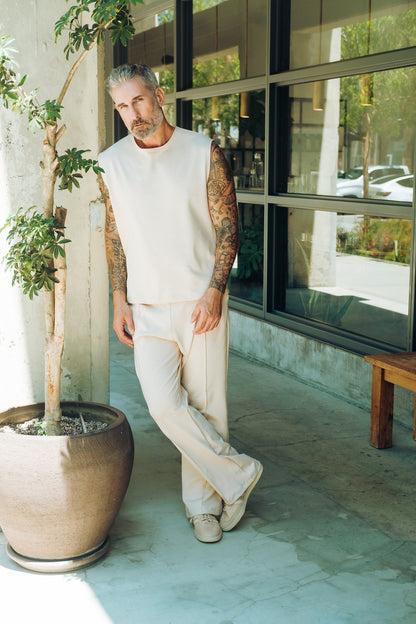 Slim Elevated Jogger - Sand