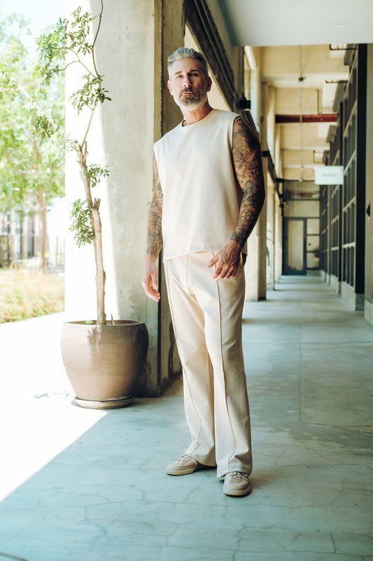 Slim Elevated Jogger - Sand