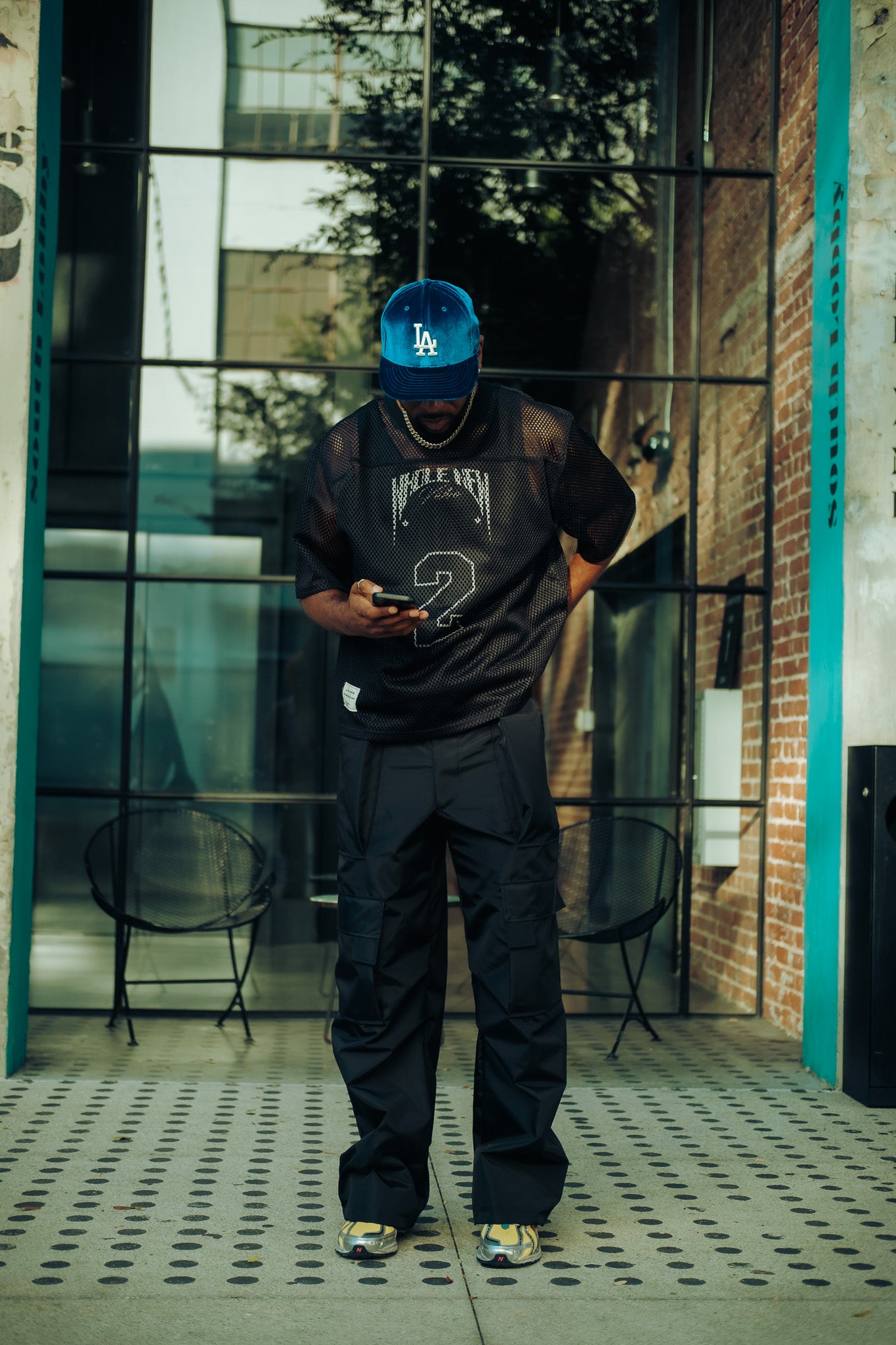 Black Mesh Jersey