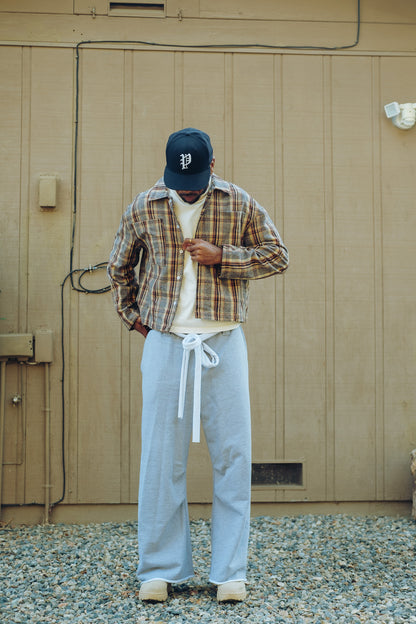 Cotton Flannel - Grey/ Yellow