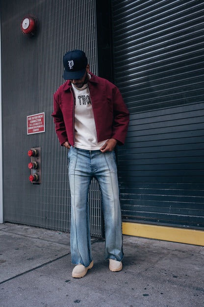 Light Washed Indigo Flared Denim - Limited