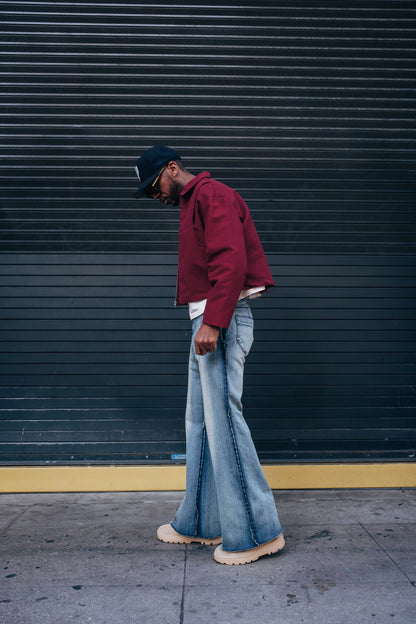Light Washed Indigo Flared Denim - Limited