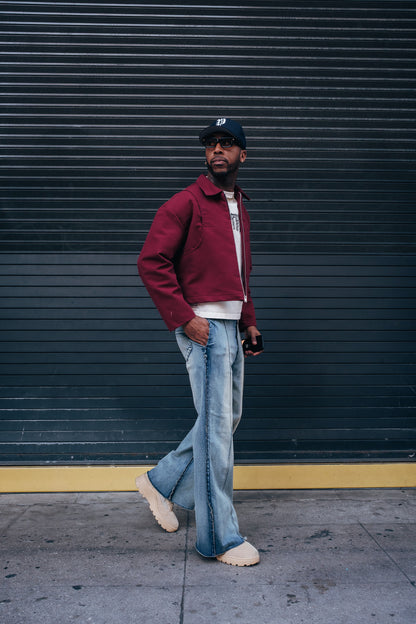 Light Washed Indigo Flared Denim - Limited