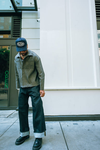 Boxy Grey Denim Button Down