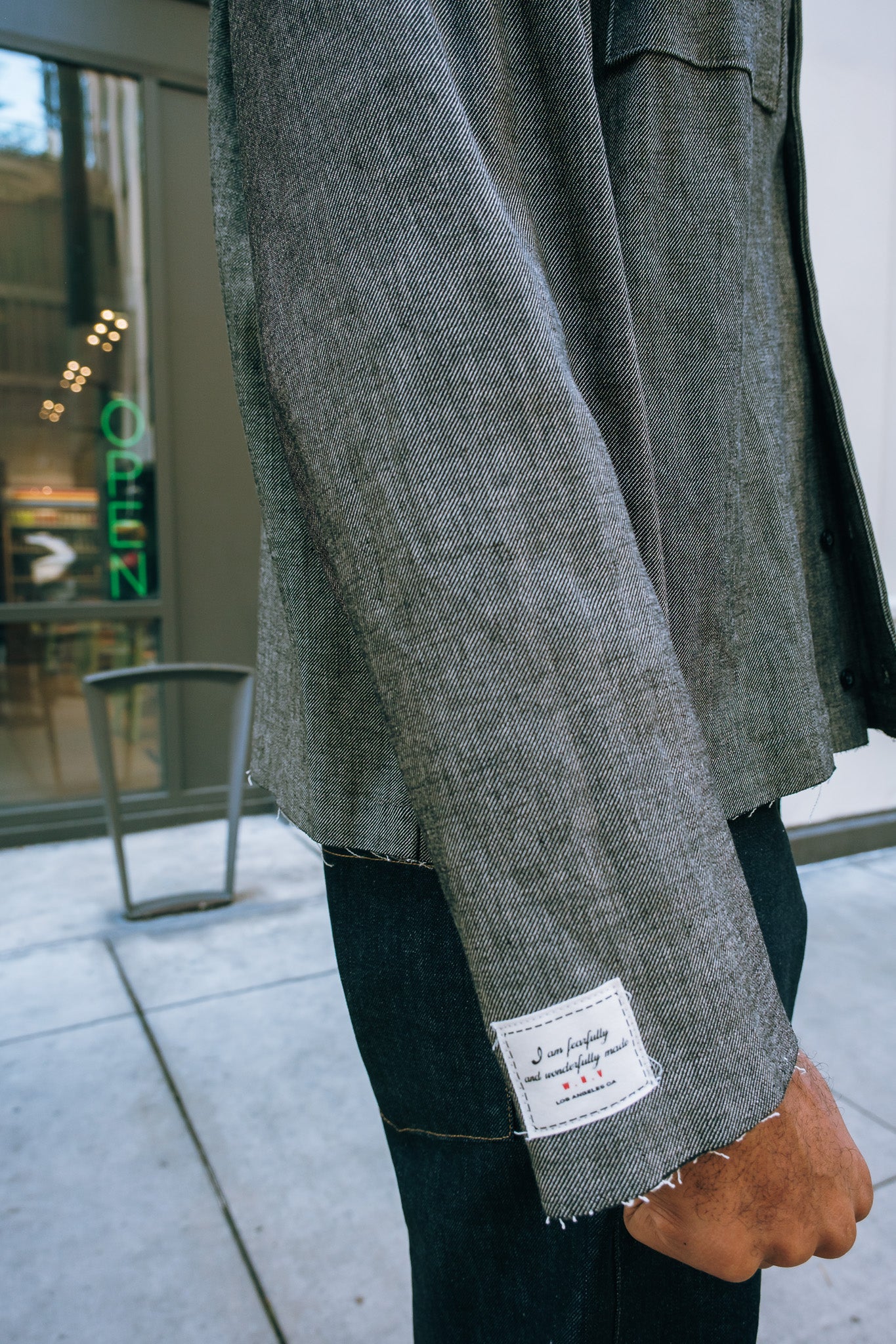 Boxy Grey Denim Button Down