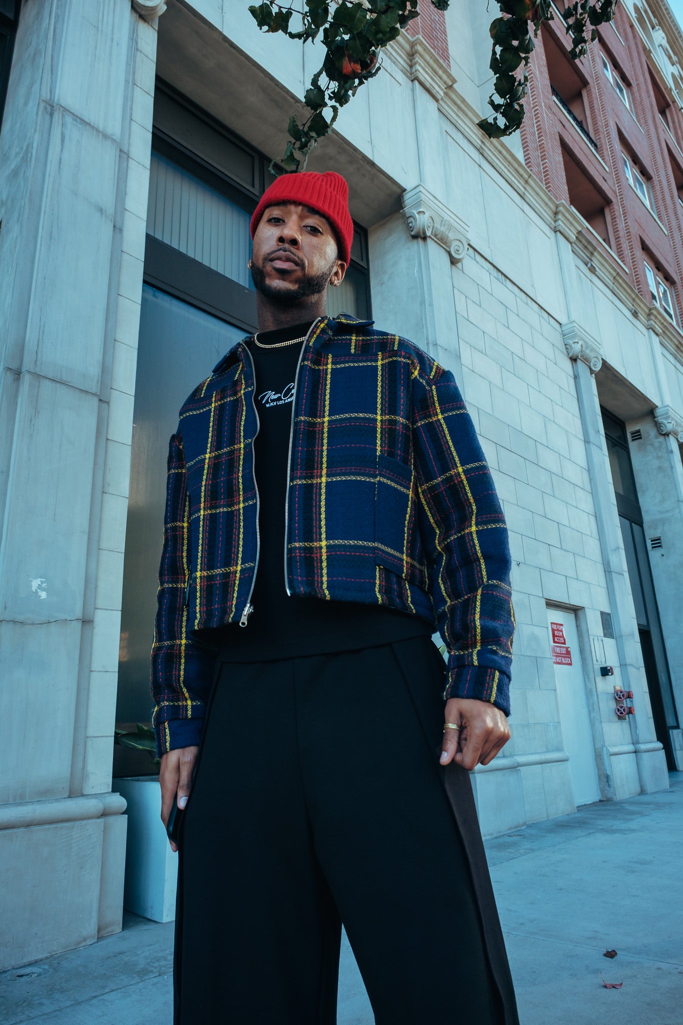 Quilted Plaid Puffer Jacket