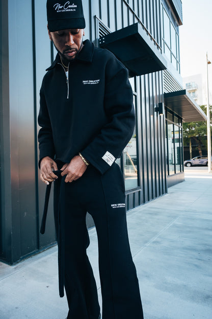 Heavy Fleece Sweatpants - Black