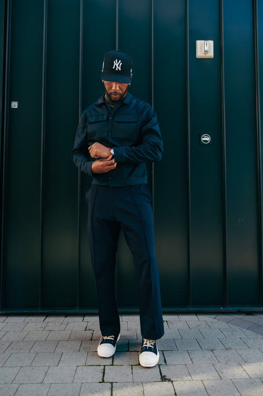Navy Button Down