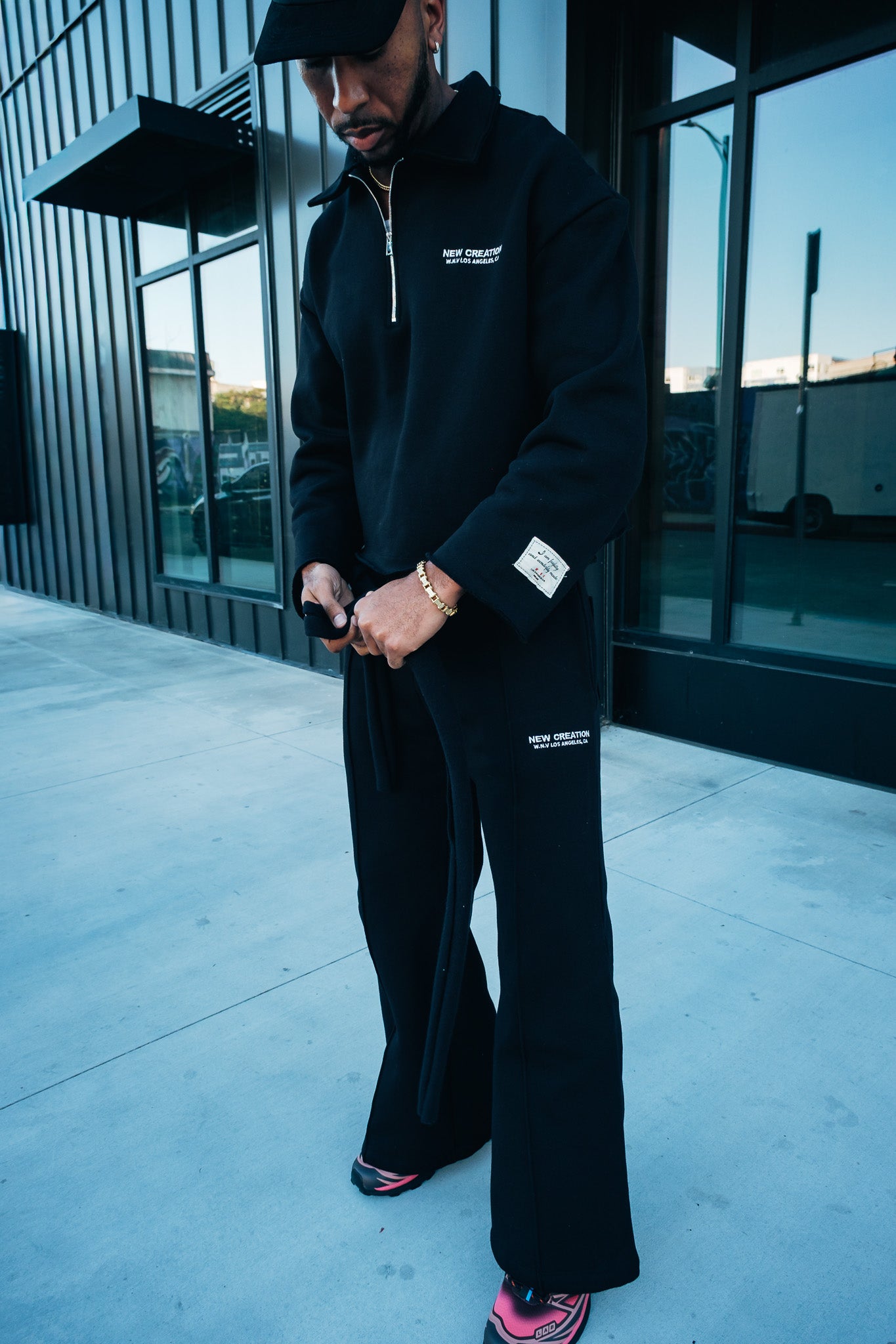 Heavy Fleece Sweatpants - Black