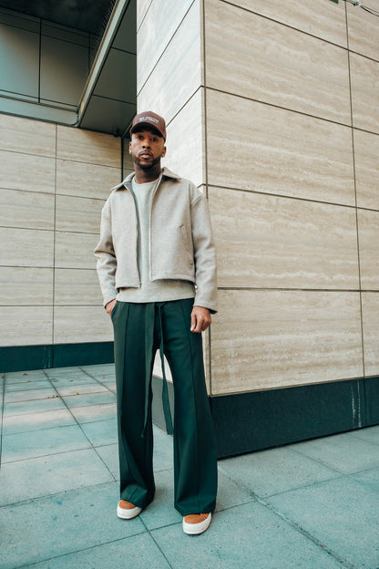 Hunter Green- Heavy Flared Pants