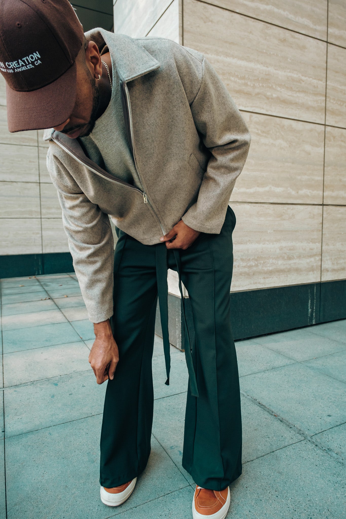 Hunter Green- Heavy Flared Pants