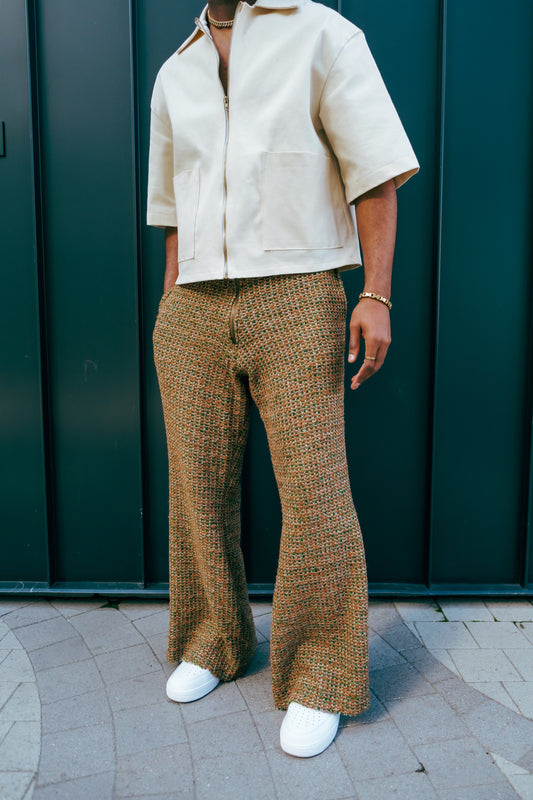 Orange/Green Knit Pants