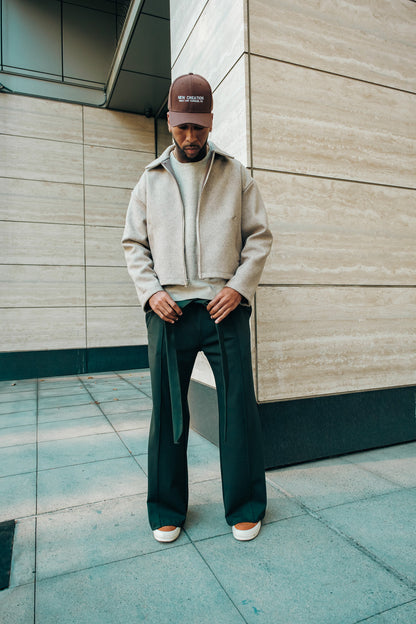 Hunter Green- Heavy Flared Pants