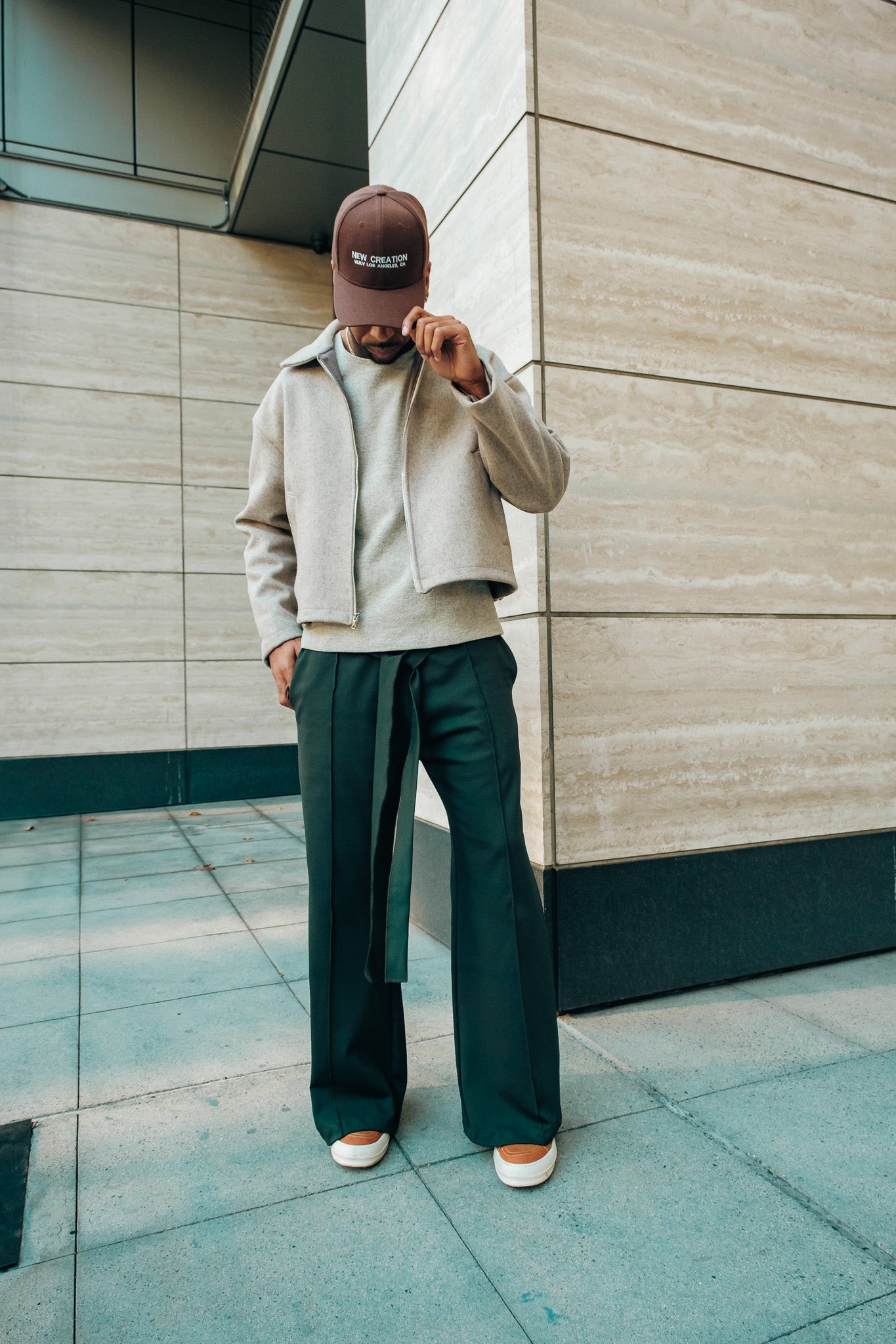 Hunter Green- Heavy Flared Pants