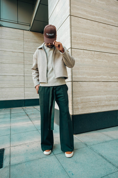 Hunter Green- Heavy Flared Pants