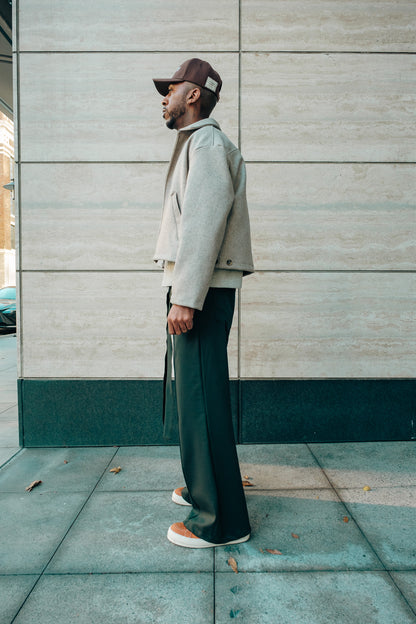 Hunter Green- Heavy Flared Pants