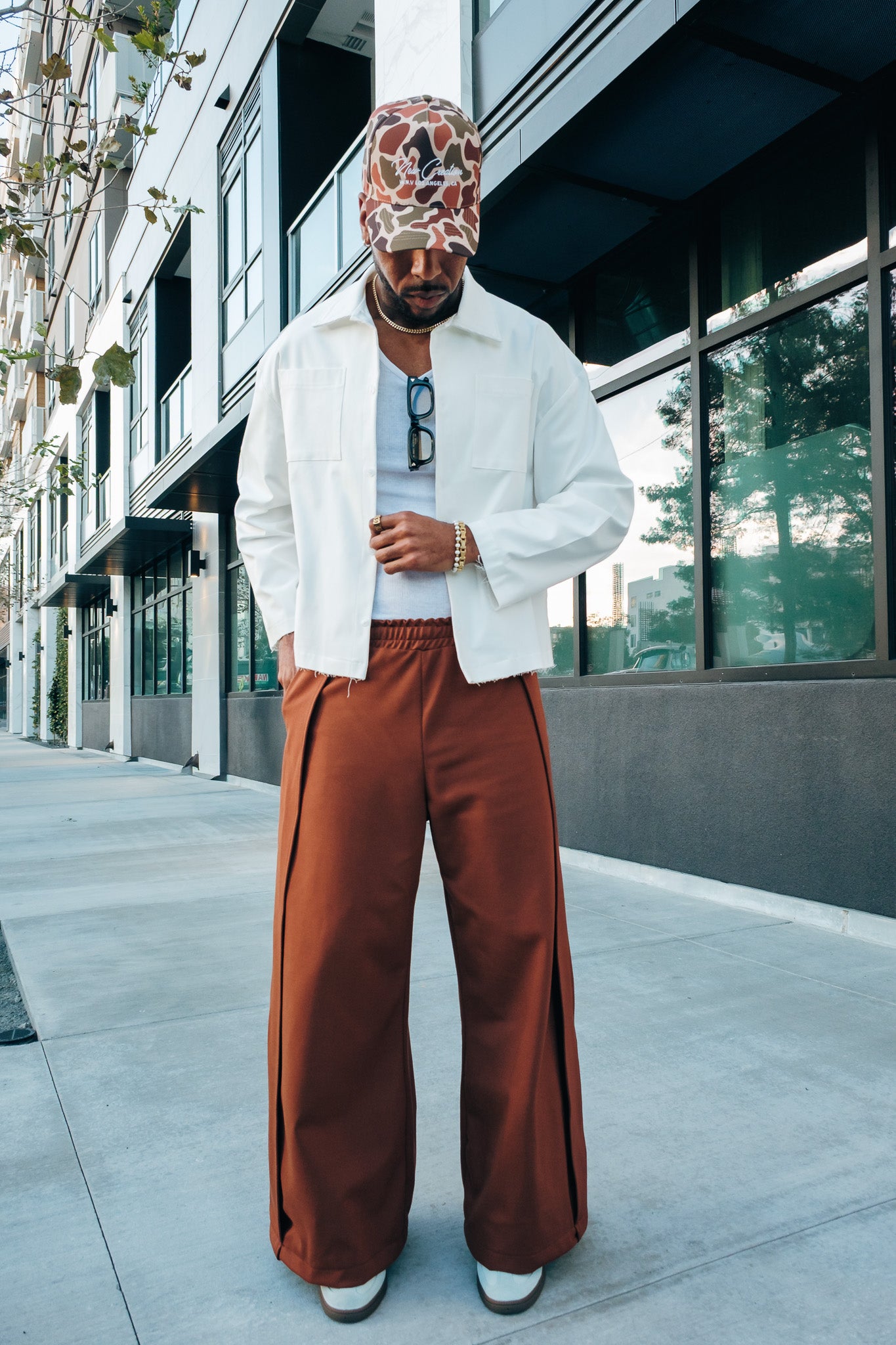 Boxy White LS Button Down
