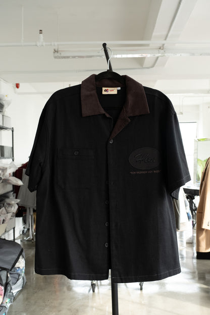 EBD black / black button shirt- L