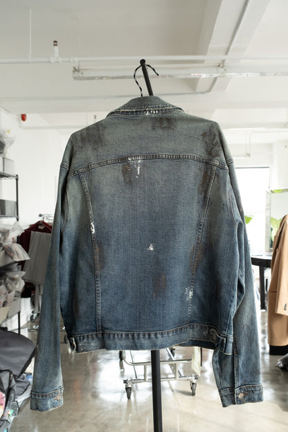 mint crew denim jacket- L