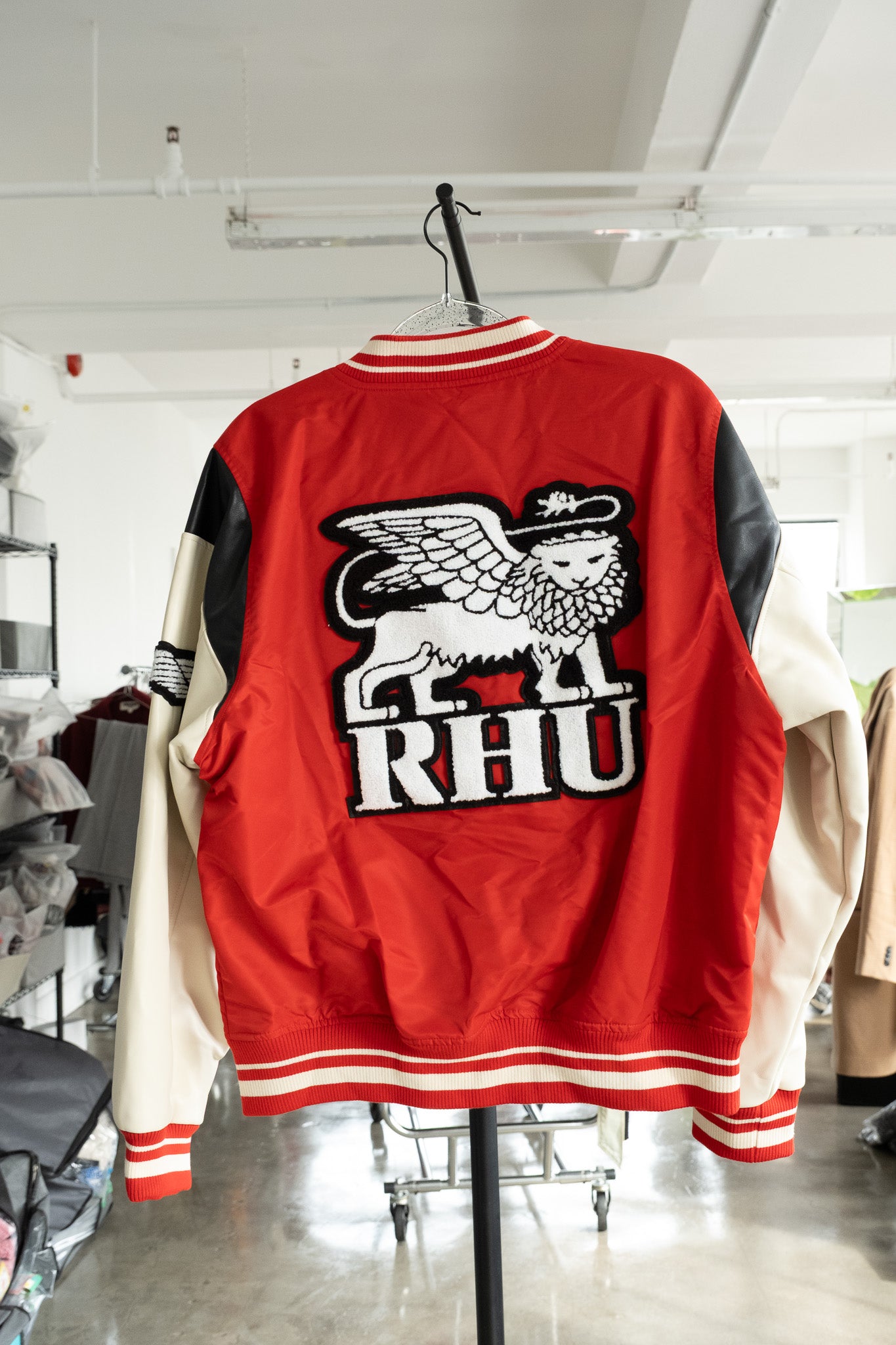 Rhuji x Zara red bomber jacket- L