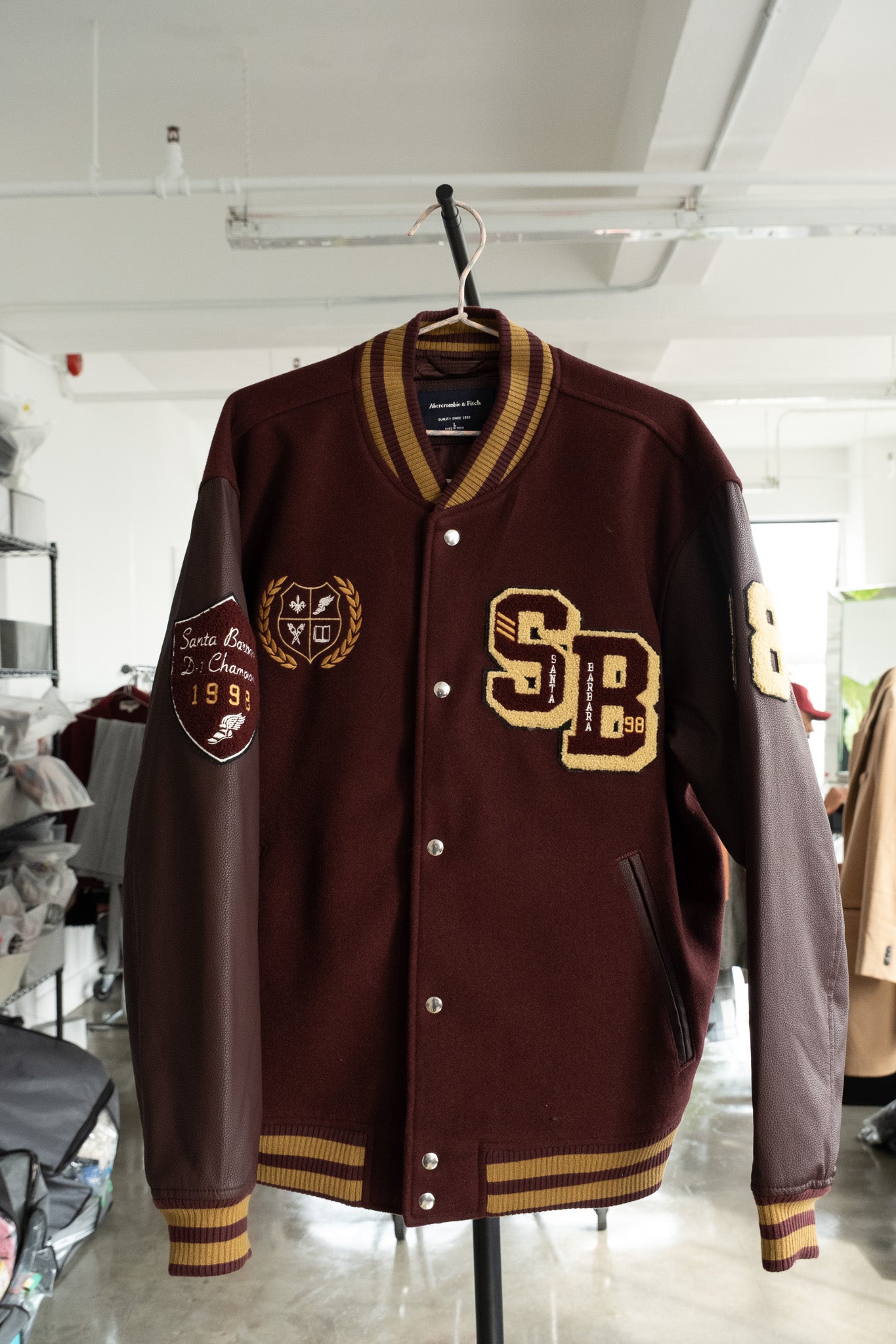 Dark Burgandy bomber jacket- Sz L