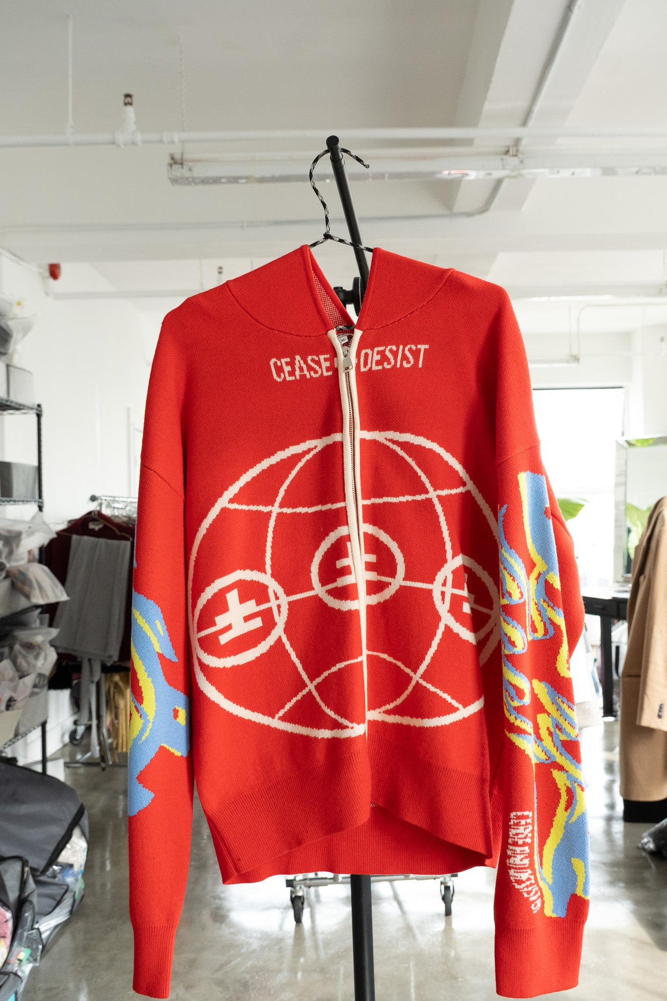 Cease Desist- zipup hoodie- XL