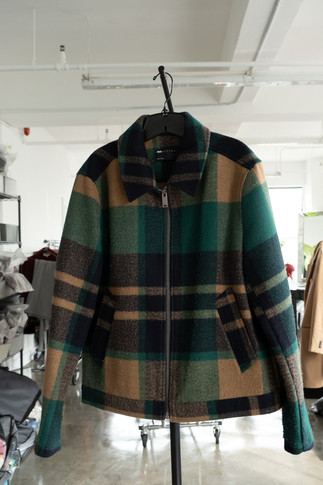 Asos wool plaid flannel jacket- L