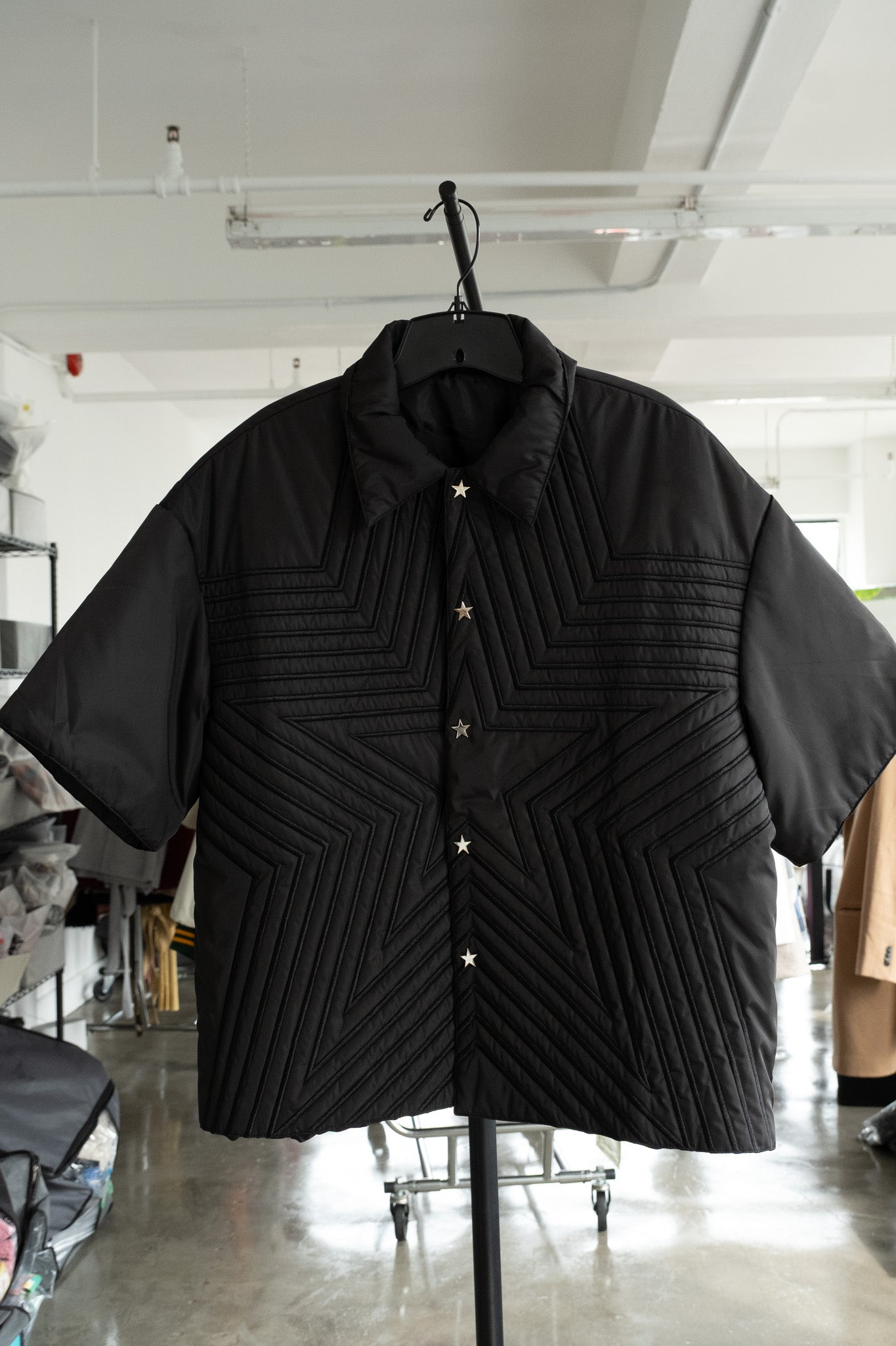 Star Studded nylon puffer shirt - M/L