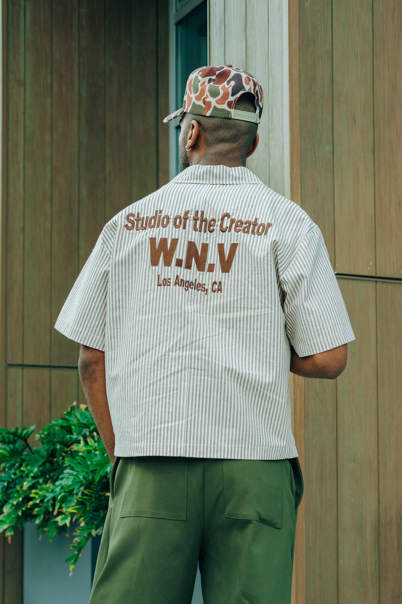 Tan Stripe Placket NC shirt
