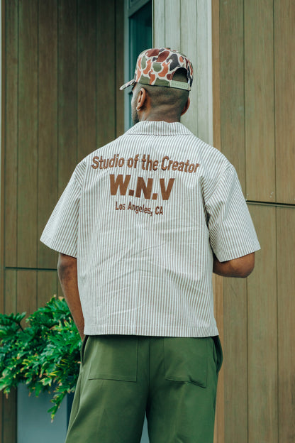 Tan Stripe Placket NC shirt