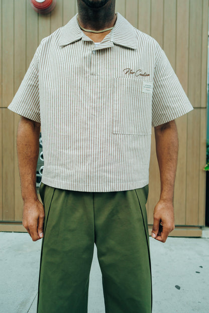Tan Stripe Placket NC shirt