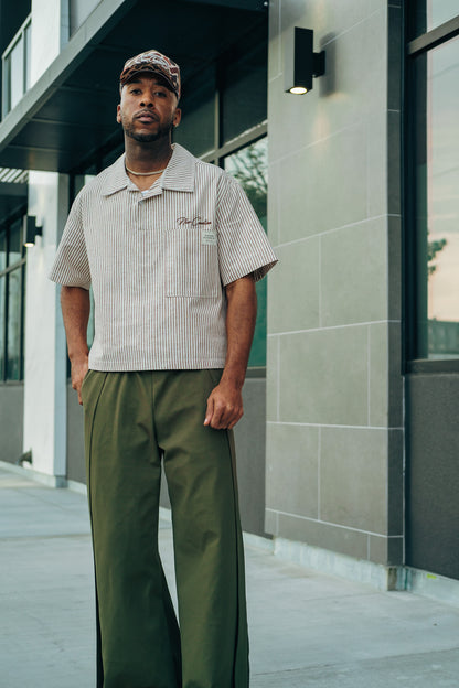 Tan Stripe Placket NC shirt